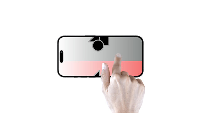 Mobile Horizontal Scroll Up &ndash; Smartphone Screen Presentation with Hand Gestures, Swipe Scroll Tap Click Animation, Vertical App UI UX Showcase, Social Media Story Template
