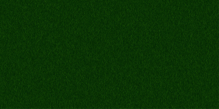 Dark Green Grass Texture Background. Top View of Dense Realistic Turf for Soccer Stadium Pitch or Golf Course. Vector illustration.
