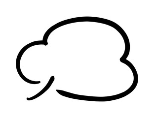 ペンの手書き吹き出し_黒