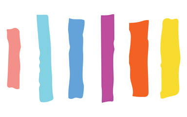 Vibrant colorful brush strokes in pink, blue, purple, orange, and yellow