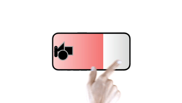Mobile Horizontal Swipe Right Double &ndash; Smartphone Screen Presentation with Hand Gestures, Swipe Scroll Tap Click Animation, Vertical App UI UX Showcase, Social Media Story Template