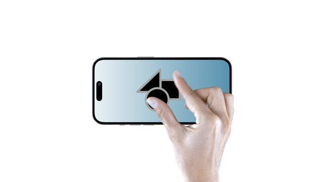 Mobile Horizontal Zoom In &ndash; Smartphone Screen Presentation with Hand Gestures, Swipe Scroll Tap Click Animation, Vertical App UI UX Showcase, Social Media Story Template