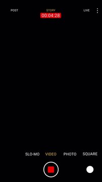 camera instagram post video with icon and timer recording overlay on transparent background. instagram post on smartphone animation. 4K Video