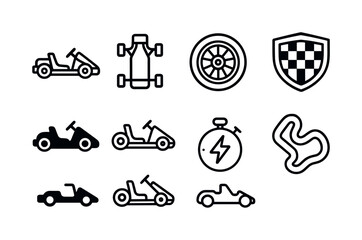 Fototapeta premium Transportation solid icon set. Vehicles, transit, transport icons solid collection