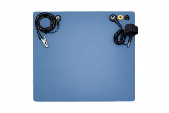 ESD anti-static mat with wrist strap and grounding cord for electronics work