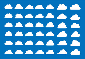 Abstract Cloud Filled Sign Set