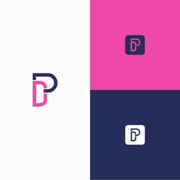 Initial PD Letter Logo Modern Monogram Business Vector