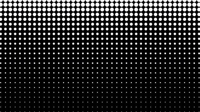 Animation halftone transition on transparent background.
