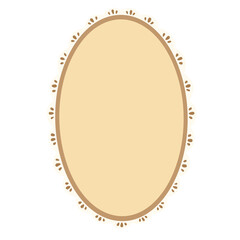 Vintage Oval Frame Illustration &ndash; Rustic Decorative Border