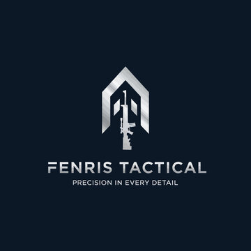 Fenris Tactical Logo with Rifle Design.