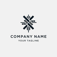 Modern Black Logo Design Template Corporate.