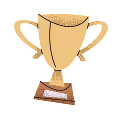 Golden goblet cup trophy element