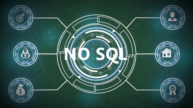 NoSQL Database Big Data Storage Management Distributed System Technology 4K Animation Video