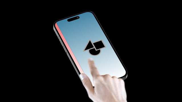 Mobile Perspective Swipe Right Double &ndash; Smartphone Screen Presentation with Hand Gestures, Swipe Scroll Tap Click Animation, Vertical App UI UX Showcase, Social Media Story Template
