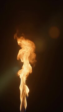Soft Flame Spear Rising Upward &ndash; Warm Amber and Golden Glow Gradient Background with Smooth Radiant Light, Minimal Cozy Atmosphere for Modern Design, Cinematic Visuals, and Abstract Wallpaper