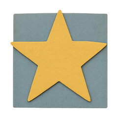 PNG Yellow star on textured background.