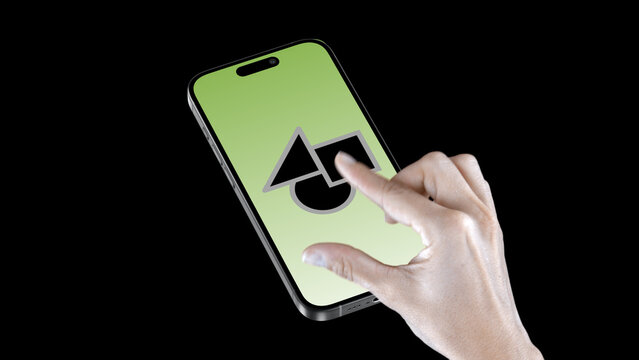 Mobile Perspective Zoom In &ndash; Smartphone Screen Presentation with Hand Gestures, Swipe Scroll Tap Click Animation, Vertical App UI UX Showcase, Social Media Story Template