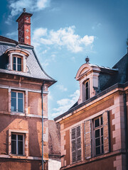 Antique building view in Beaune, France