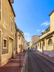 Street view of Beaune in France