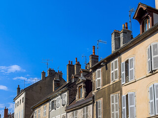 Street view of Beaune in France