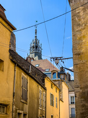 Antique building view in Beaune, France