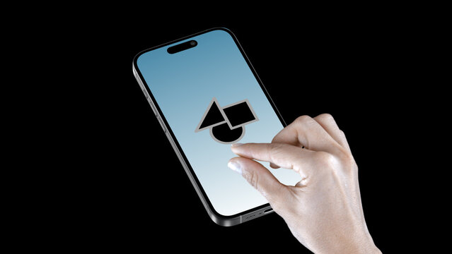 Mobile Perspective Zoom Out &ndash; Smartphone Screen Presentation with Hand Gestures, Swipe Scroll Tap Click Animation, Vertical App UI UX Showcase, Social Media Story Template