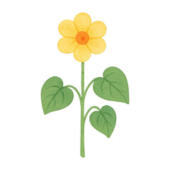 PNG Charming yellow flower illustration