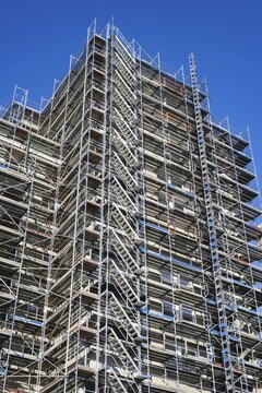 High-rise residential buildings, Chorweiler satellite town in Cologne, North Rhine-Westphalia, Germany