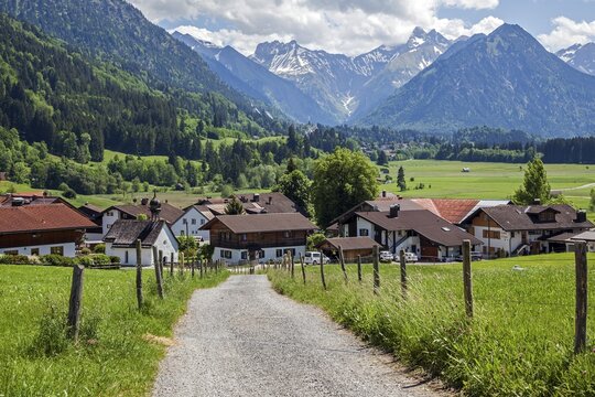 Reichenbach, rear Oberstdorf and Allg&auml;u Alps, Upper Allg&auml;u, Allg&auml;u, Bavaria, Germany