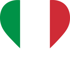 Italian Flag Heart Shape