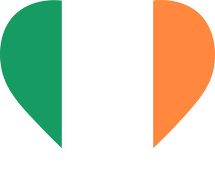Irish Flag Heart Shape