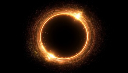 Naklejka premium motion circle light effect with sparks