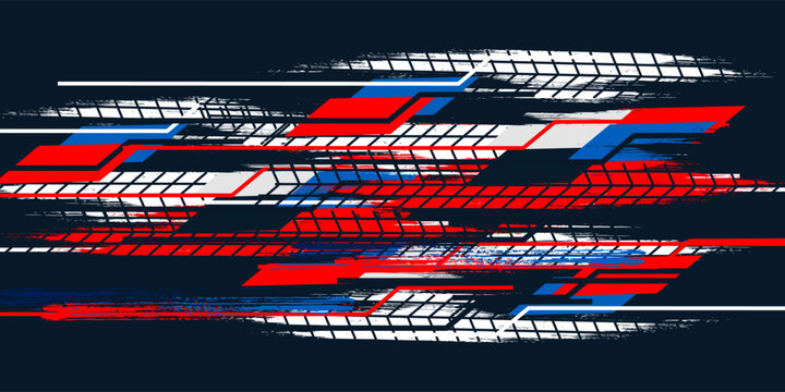 A vector graphic depicting abstract stripe racing designs suitable for vehicle decal wraps, race cars, rally vehicles, adventure themes, and livery designs