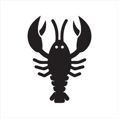 Obraz premium simple lobster icon illustration vector, lobster symbol white background 
