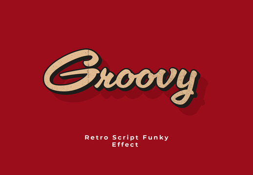 Retro Script Funky Text Effect
