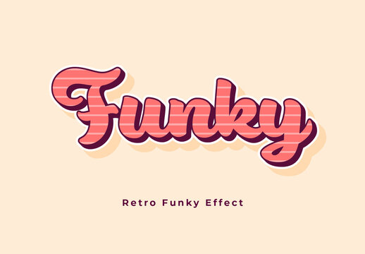 Retro Script Funky Text Effect