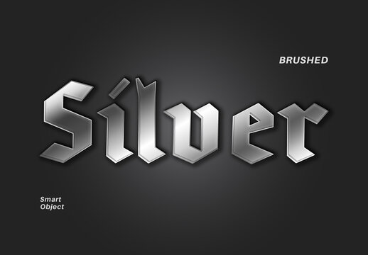 Silver Chrome Text Effect