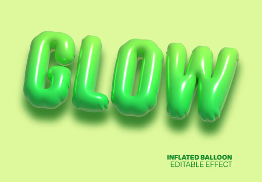 Inflated Balloon Text Effect