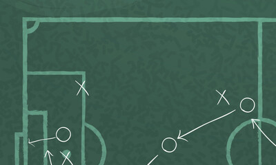 Hand draw strategy game, American football tactics, sketched gruge black marker, isolated on white backgroud, clipping path, design elements