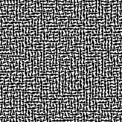 Seamless vector pattern of a high-contrast black and white woven texture. Abstract geometric grid featuring short, interlocking horizontal and vertical strokes resembling a digital fabric 