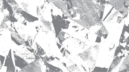 Naklejka premium Abstract grey and white textured background with geometric shapes and distressed patterns 1