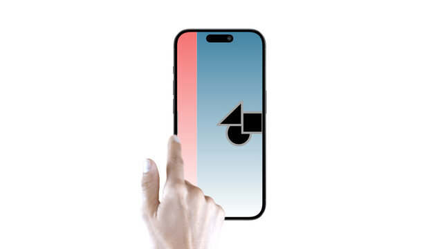 Mobile Vertical Swipe Left Double &ndash; Smartphone Screen Presentation with Hand Gestures, Swipe Scroll Tap Click Animation, Vertical App UI UX Showcase, Social Media Story Template