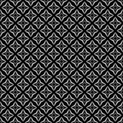 Vector Illustration Y2k Seamless pattern of glowing monochrome four-pointed stars. Digital lattice for fintech, IT, and science sectors.