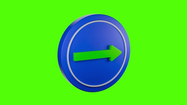 Guiding the Way: A directional sign with a vibrant green arrow points forward, symbolizing progress and clear guidance.