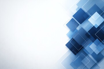 Naklejka premium Abstract blue geometric corporate technology background design