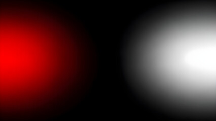 Blurry red and white orbs against a dark background viewed from a distant perspective