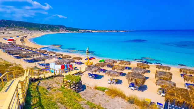 A scenic view of Agios Philon Beach (Ayfilon) in Dipkarpaz, North Cyprus