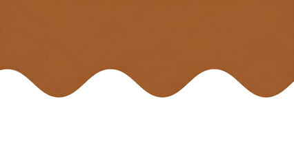 Brown wavy abstract design element on a white background illustration