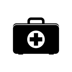 Obraz premium Medical Cross First Aid Wall Kit Silhouette for Health Safety - Emergency Concept