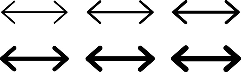 Set of modern black arrows for navigation and direction © mohammad